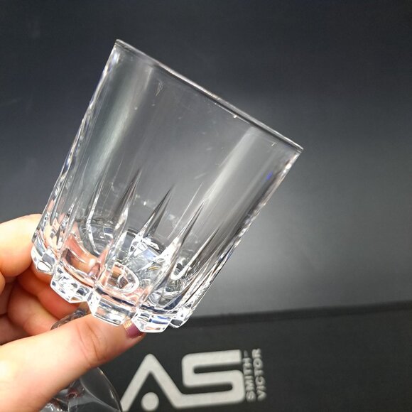 Vintage Crystal Wine Goblet Elegant Cut Glass Stemware - Picture 12 of 13